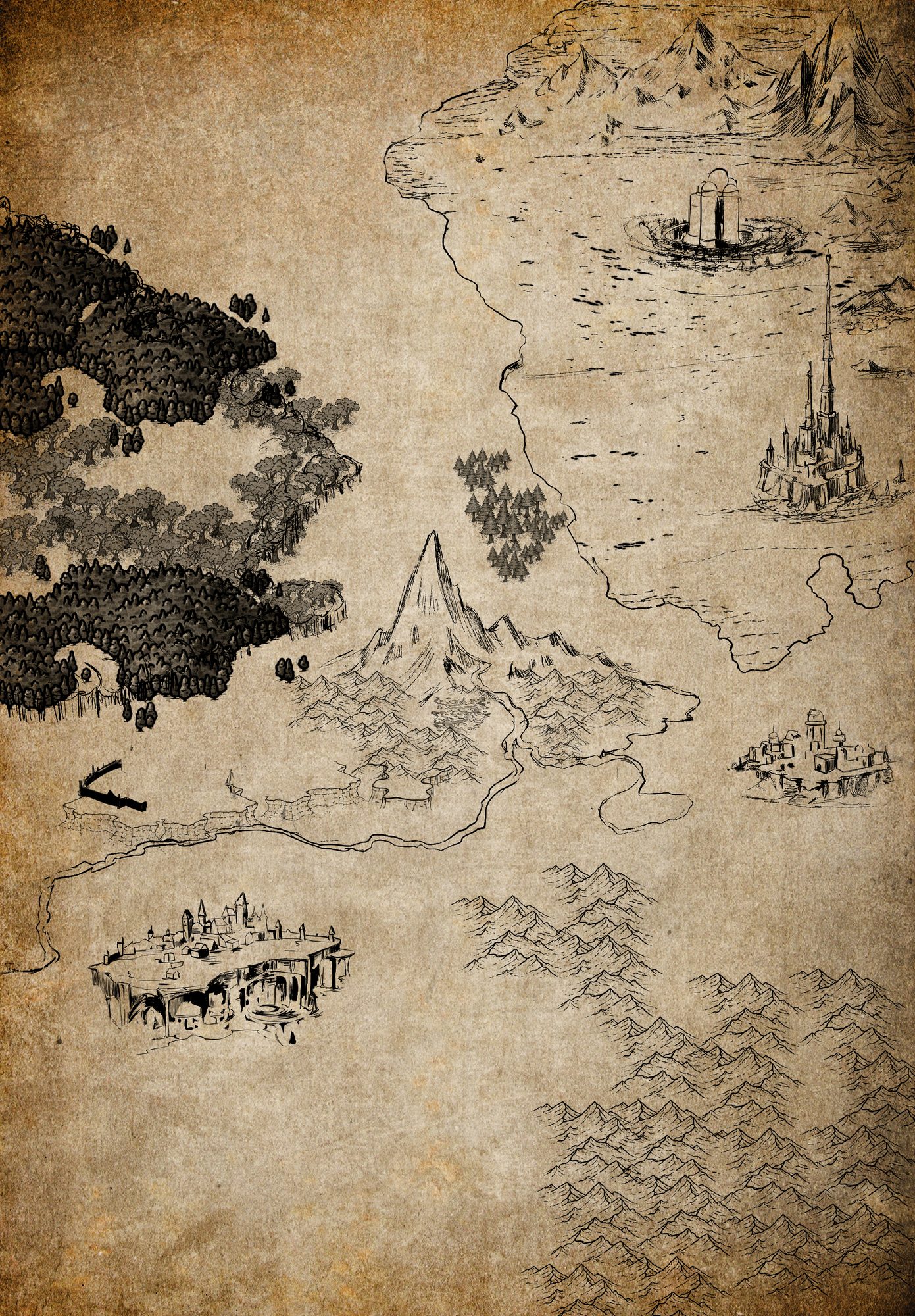 Mapa de Grindir, por David Avendaño